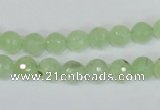 CRU200 15.5 inches 6mm faceted round green rutilated quartz beads