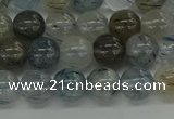 CRU852 15.5 inches 8mm round blue rutilated quartz beads