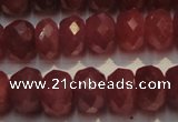 CRZ1030 15.5 inches 4*6mm faceted rondelle AAA grade ruby beads