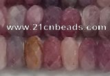 CRZ1153 15.5 inches 4*8mm faceted rondelle natural ruby beads