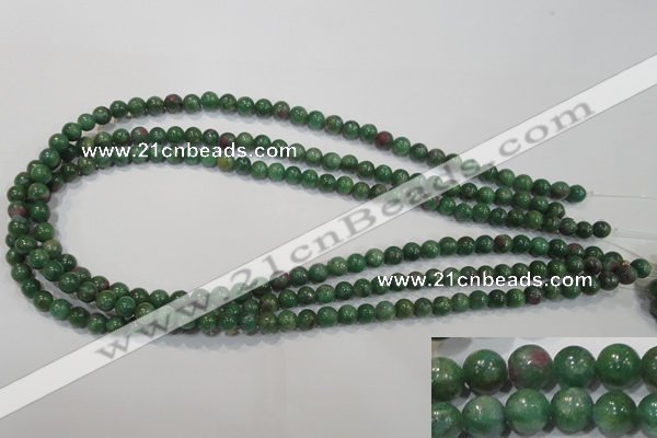 CRZ601 15.5 inches 6mm round New ruby zoisite gemstone beads