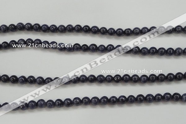 CRZ822 15.5 inches 6mm round natural sapphire gemstone beads