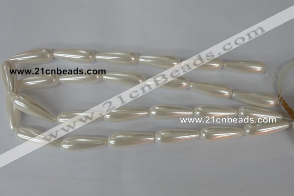 CSB116 15.5 inches 10*30mm teardrop shell pearl beads wholesale