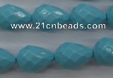 CSB1172 15.5 inches 15*20mm faceted teardrop shell pearl beads
