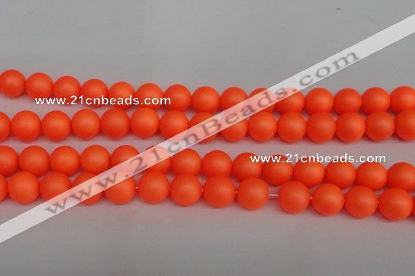 CSB1312 15.5 inches 8mm matte round shell pearl beads wholesale