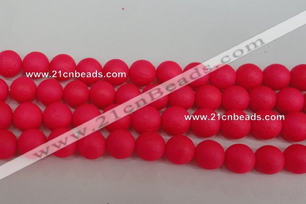 CSB1348 15.5 inches 10mm matte round shell pearl beads wholesale