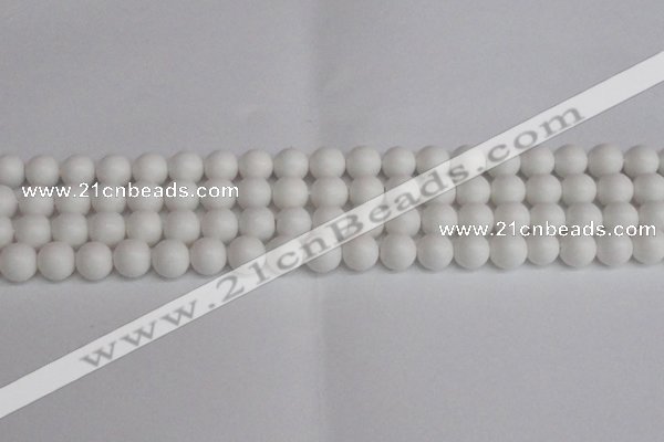 CSB1352 15.5 inches 8mm matte round shell pearl beads wholesale