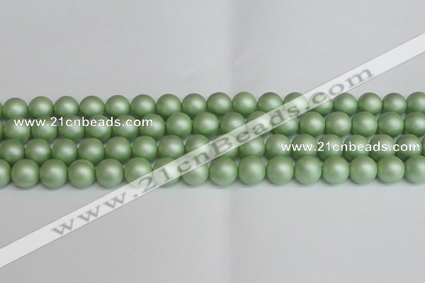 CSB1394 15.5 inches 12mm matte round shell pearl beads wholesale