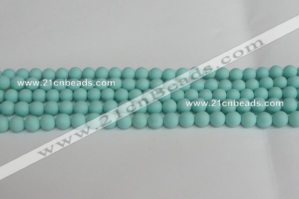 CSB1401 15.5 inches 6mm matte round shell pearl beads wholesale