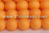 CSB1423 15.5 inches 10mm matte round shell pearl beads wholesale