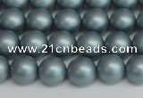 CSB1436 15.5 inches 6mm matte round shell pearl beads wholesale