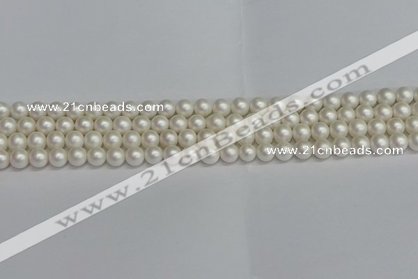 CSB1600 15.5 inches 4mm round matte shell pearl beads wholesale