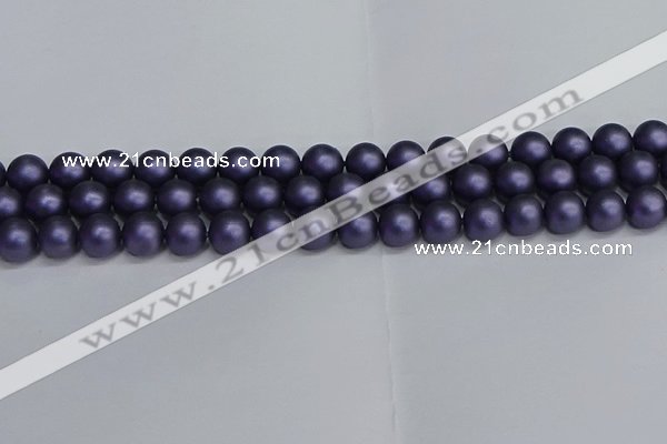 CSB1653 15.5 inches 10mm round matte shell pearl beads wholesale