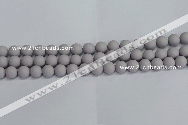 CSB1682 15.5 inches 8mm round matte shell pearl beads wholesale