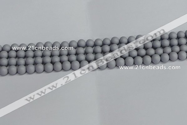 CSB1691 15.5 inches 6mm round matte shell pearl beads wholesale