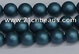 CSB1730 15.5 inches 4mm round matte shell pearl beads wholesale