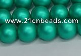 CSB1753 15.5 inches 10mm round matte shell pearl beads wholesale
