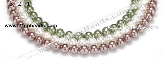 CSB20 16 inches 14mm round shell pearl beads Wholesale
