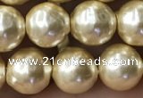 CSB2187 15.5 inches 6mm ball shell pearl beads wholesale