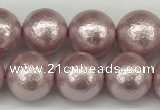 CSB2243 15.5 inches 10mm round wrinkled shell pearl beads wholesale
