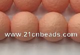 CSB2424 15.5 inches 12mm round matte wrinkled shell pearl beads