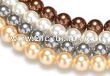 CSB25 16 inches 14mm round shell pearl beads Wholesale