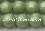 CSB2533 15.5 inches 10mm round matte wrinkled shell pearl beads