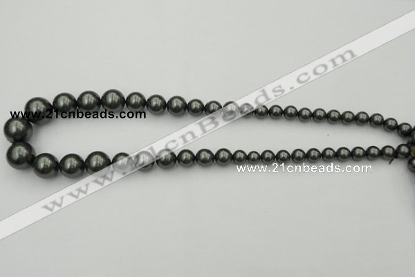 CSB403 15.5 inches 8mm - 16mm round shell pearl beads