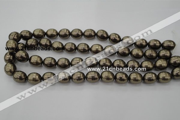 CSB585 15.5 inches 13*16mm whorl oval shell pearl beads