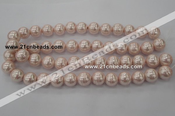 CSB637 15.5 inches 16mm whorl round shell pearl beads