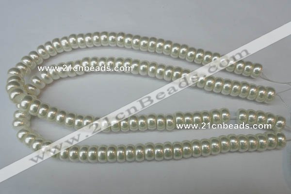 CSB900 15.5 inches 6*12mm rondelle shell pearl beads wholesale