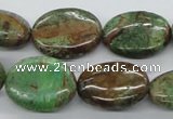 CSD06 15.5 inches 15*20mm oval dyed stripe jasper gemstone beads