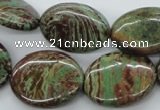 CSD07 15.5 inches 20*25mm oval dyed stripe jasper gemstone beads