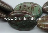 CSD08 15.5 inches 20*30mm oval dyed stripe jasper gemstone beads