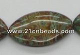 CSD10 15.5 inches 25*40mm marquise dyed stripe jasper gemstone beads