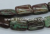 CSD18 15.5 inches 13*18mm rectangle dyed stripe jasper gemstone beads
