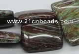 CSD19 15.5 inches 18*25mm rectangle dyed stripe jasper gemstone beads