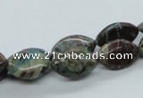 CSD26 15.5 inches 10*15mm marquise dyed stripe jasper gemstone beads
