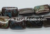 CSD30 15.5 inches 13*18mm rectangle dyed stripe jasper gemstone beads
