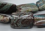 CSD32 15.5 inches 18*25mm rectangle dyed stripe jasper gemstone beads