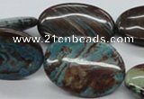 CSD35 15.5 inches 25*35mm oval dyed stripe jasper gemstone beads