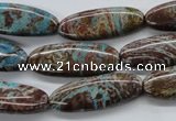 CSD47 15.5 inches 10*28mm oval dyed stripe jasper gemstone beads