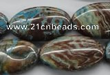 CSD48 15.5 inches 18*30mm oval dyed stripe jasper gemstone beads