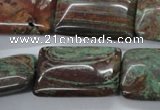 CSD68 15.5 inches 20*30mm rectangle dyed stripe jasper beads