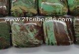 CSD71 15.5 inches 20*20mm square dyed stripe jasper gemstone beads