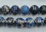 CSE212 15.5 inches 10mm round dyed natural sea sediment jasper beads