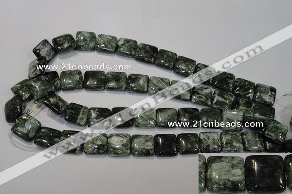 CSH104 15.5 inches 16*16mm square natural seraphinite gemstone beads