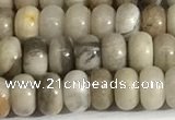 CSL162 15.5 inches 3*4.8mm 

rondelle sliver leaf jasper beads wholesale