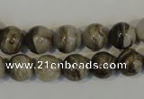 CSL92 15.5 inches 10mm round silver leaf jasper beads wholesale