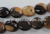 CSN01 15.5 inches 12mm flat round new snake skin jasper beads